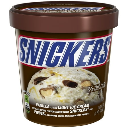 Ice Cream Mini Button - Snickers Vanilla Ice Cream, 16.0 FL OZ