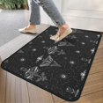 thumbnail image 4 of Black White Gothic Moth Star Sun Moon Pattern Door Rugs,Washable Non Slip Door Mats Indoor,Decorative Door Mats,Entry Mat Indoor for Entrance,Bedroom,Kitchen,Bathroom,30"x17", 4 of 6