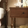 thumbnail image 6 of Vivienne Walker Edison Easy Assembly Solid Wood Spindle 1-Drawer Nightstand - Dark Brown, 6 of 18