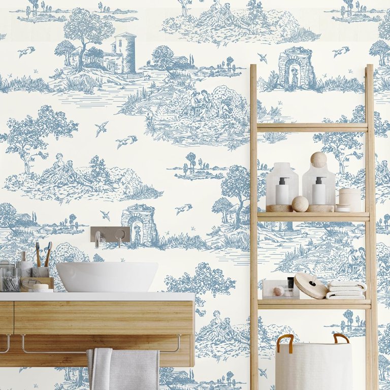 Hopepak Blue Peel And Stick Wallpaper Or Contact Paper Geometric Blue-NEW | New | $8.00 | East Providence, Rhode Island