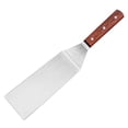 thumbnail image 4 of Sunrise 8" x 3" Stainless Steel Turner Spatula with Wood Handle (Flexible Blade) for Griddle, Hibachi, Teriyaki & BBQ Grill Cooking, 4 of 7