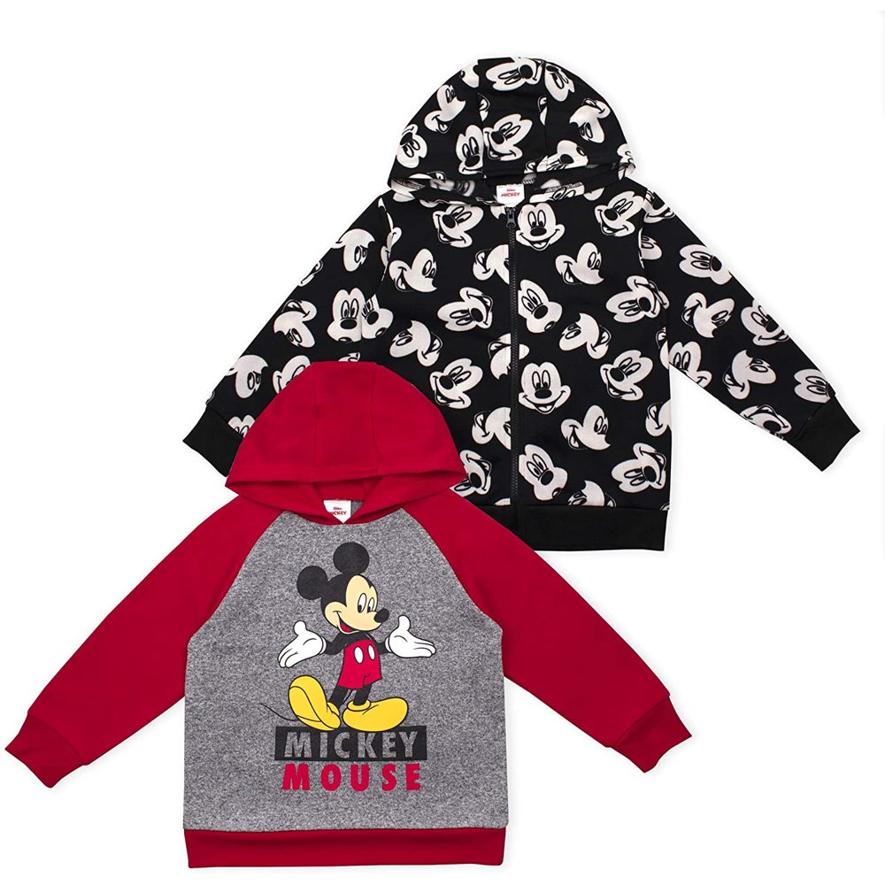 Babyhug Disney Full Sleeves Front Open Padded Hooded Jacket with Mickey Mouse Graphics - Limegreen