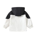 thumbnail image 7 of Cethrio Boys Hooded Jackets, Long Sleeve Outdoor Casual Lightweight Kids Windbreaker Black Size 5-6 T, 7 of 7