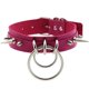 thumbnail image 2 of Collar con colgante de doble círculo elegante y de moda para mujer, de color morado y rojo, 2 of 2