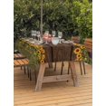 thumbnail image 3 of Outdoor Tablecloth with Umbrella Hole for Patio/Picnic/Party/Camping, Sunflowers Waterproof Table Cloth Rectangle Table Cover Washable, Farmhouse Vintage Botanical Floral Wooden Grian (52"x 70"), 3 of 8