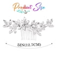 thumbnail image 4 of Crystal Wedding Hair Comb Silver Rhinestone Bridal Hair Piece Sparkly Hair Accessories, 4 of 4