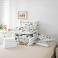 thumbnail image 5 of Feelyou Cartoon Elephant Tiger Bedding Comforter Set 7pcs, Cute Leopard Zebra King Bedding Sets, Chic Abstract Grey Reversible Bed Sheets, Super Cozy Room Decor, 5 of 7