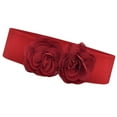 thumbnail image 2 of Cinturón de cintura elástica Cinturón anchado de mujeres elegantes para mujeres para vestir para la blusa Rojo, 2 of 8