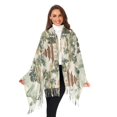 thumbnail image 3 of FORMRS Womens Scarf Winter Soft Long Big Warm Shawls Wrap Tassel Scarves, Green Mountain Pattern, 3 of 9