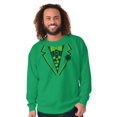 thumbnail image 4 of Irish Leprechaun St Pattys Day Tuxedo Men's Crewneck Sweatshirt Brisco Brands S, 4 of 6