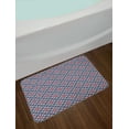 thumbnail image 2 of Abstract Bath Mat, Floral Hearts Forming Old Fashioned Mosaic Tiles Shabby Chic Pattern, Non-Slip Plush Mat Bathroom Kitchen Laundry Room Decor, 29.5 X 17.5 Inches, Night Blue Ivory Coral, Ambesonne, 2 of 2