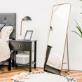 thumbnail image 3 of Costway Full Length Wall Mounted Hanging Mirror with Stand Free Standing Body Mirror, 3 of 10