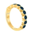 thumbnail image 4 of AoneJewelry 1.00 Carat Blue Diamond Bezel Set Engagement Wedding Band In 10K Solid Rose, White & Yellow Gold, 4 of 6