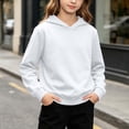 thumbnail image 4 of Atogsazn Toddler Baby Boys Hooded Sweatshirt Kids Casual Long Sleeve Pullover Hoodies Sweater Loose Fit Tops Clothes White 5-6 Years Fashion, 4 of 9