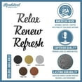 thumbnail image 3 of Relax Renew Refresh Metal Wall Art - Tranquil Bathroom Spa Décor, 3 of 5