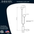 thumbnail image 2 of Sunshine Lighting B3167077 Ambiate Inversione Modern U-Shaped Floor Lamp E26 Base - 40W - Black & Gold, 2 of 5