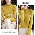 thumbnail image 2 of Women‘s Wool Sweaters Mock Turtle Neck Lightweight Long Sleeve Cozy Warm Fall Winter Pullover Tops, 2 of 7