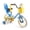Blue, variant on Rully 14 inch Girls Bike with Basket, Doll Seat and Training Wheels, Pink Kids Bicycle for Ages 3-5