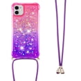thumbnail image 3 of Funda para iPhone 12 Mini Brillantina Líquida Divertida Reluciente y con Cristales en Movimiento Cuerpo Cruzado con Cordón Ajustable, 3 of 5