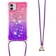 thumbnail image 3 of Funda para iPhone 12 Mini Brillantina Líquida Divertida Reluciente y con Cristales en Movimiento Cuerpo Cruzado con Cordón Ajustable, 3 of 5