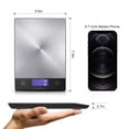 thumbnail image 4 of CROWNFUL B&aacute;scula de cocina recargable para alimentos, b&aacute;scula digital de 33 lb, gramos y onzas de peso para hornear y cocinar, carga tipo C, pantalla LCD, acero inoxidable 304, 4 of 8
