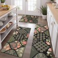 thumbnail image 2 of Pioneer Flower Floral Print Pattern Kitchen Rugs Sets Of 3,Kitchen Runner Rugs Non Skid Washable,Decorative Kitchen Floor Mats for Kitchen,Sink,Laundry,17"x30"+ 17"x47" + 17"x59", 2 of 6