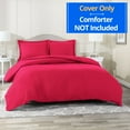 thumbnail image 2 of Nestl 3pc King Duvet Cover Set, Luxury Microfiber Duvet Cover King with 2 Pillow Shams, (90"x104"), Hot Pink, 2 of 7