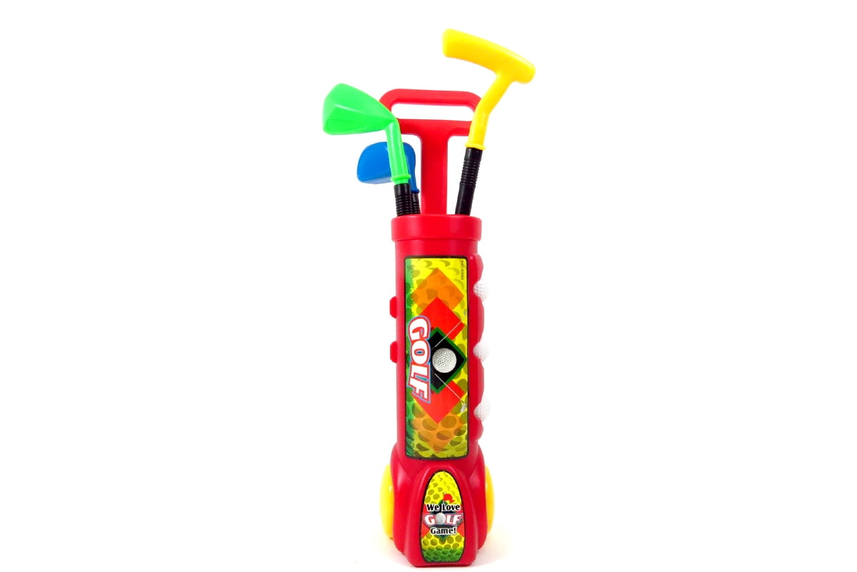 McMulligan's Deluxe Kid's Happy Golfer Toy Golf Set With 3 Golf Balls, 3 Types of Clubs, & 2 Practice Holes