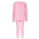 thumbnail image 4 of Gibobby Conjunto de sudadera y pantalones informal de invierno para mujer, de manga larga, suéter tejido, blusa superior y pantalones largos, conjunto de ropa(Rosa,G), 4 of 5