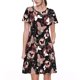 thumbnail image 1 of Fotbe Butterflies1 Vestido Largo de Moda para Mujer, Vestido Tipo Camiseta con Manga Corta y Estilo Casual a Rayas y Bloques de Color, 1 of 6