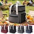 thumbnail image 7 of Double-Layer Insulated Lunch Bag, Portable Thermal Lunch Tote with Shoulder Strap, Leakproof Cooler Bag for Work, Picnic and Travel, 7 of 7