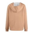 thumbnail image 4 of Comdrip Waffle Hoodie Women, Tops Pullover Women Casual Button Autumn Solid Winter Hoodie Women's Blouse Womens Hoodies Beige L, 4 of 5
