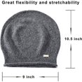 thumbnail image 3 of Gorro de punto holgado de cachemira para mujer, gorro suave y cálido para invierno, 3 of 4