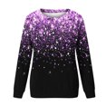thumbnail image 4 of Bowake Sweat à Manches Longues à Sequins pour Femmes Col Rond Décontracté Hauts Pailletés pour Sortir Blouses de Fête, 4 of 4