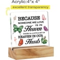 thumbnail image 2 of Sympathy Gifts for Loss of Loved One in Memory of Love One Acrylic Desk Sign Decoration Plaque Because Someone We Love is in Heaven Desk Sign Keepsake 4x4 Inch, 2 of 6