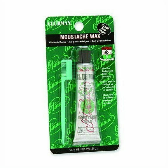 Clubman Moustache Wax Black 0.50 oz (Pack of 6)
