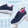 thumbnail image 5 of Z ZARPION Plantar Fasciitis Shoes Women Walking Arch Support Tennis Casual Athletic Nurse Orthotic Sneakers for Foot Pain Relief US Size 11, 5 of 9