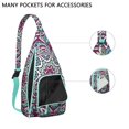 thumbnail image 2 of Waterproof Hiking Backpack Sling Bag for Women – Lightweight Crossbody Bag with Adjustable Strap, Multipurpose Chest Bag for Travel & Outdoor Adventures – Mandala Zen Geometric Design, 2 of 4