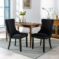 thumbnail image 6 of Button Tufted Upholstered Dining Chairs with Nailhead, Dining Room Chairs Tufted Cushion Back Elegant, Accent Chairs with Solid Wood Legs for Living Room/Kitchen (Set of 2), 6 of 9