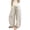 A04-White, variant on Women Summer Boho Cotton Linen Polka Dot Pants Bohemian Beach Elastic Waist Loose Fit Palazzo Wide Leg Barrel Pants