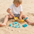 thumbnail image 5 of 18 Piece Beach Toys,Castle Barrel Bucket,Sea Animal and Traffic Sand Molds,Beach Shovel Tool Kit, Fun Outdoor Games Beach Accessories for Boys Girls, 5 of 7