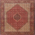 thumbnail image 1 of Ahgly Company Indoor Square Traditional Saffron Red Persian Area Rugs, 8' Square, 1 of 6
