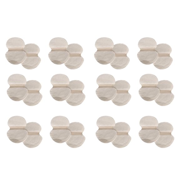 Underarm Perspiration Shield Disposable Absorbent Pads (12 Pairs, Wide) - Invisible Protection Against Armpit Sweat Stains