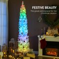 thumbnail image 4 of HOMCOM 7.5ft Christmas Tree with DIY Synchronized LEDs, Xmas Tree, White, 4 of 10