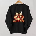 thumbnail image 3 of TKLPEHG Thanksgiving Sweatshirts for Women Crew Neck Pumpkin Graphic Sweatshirt Long Sleeve Loose Fit Fall Fashion Tops Casual Holiday Pullover (Black,XS), 3 of 8