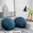 thumbnail image 4 of HLONK Solid Color Round Throw Pillow Cover with Pillow Insert Round Pillow Sham for Home Decoration Soft Warm Pillow Case 18 Inch, 4 of 11