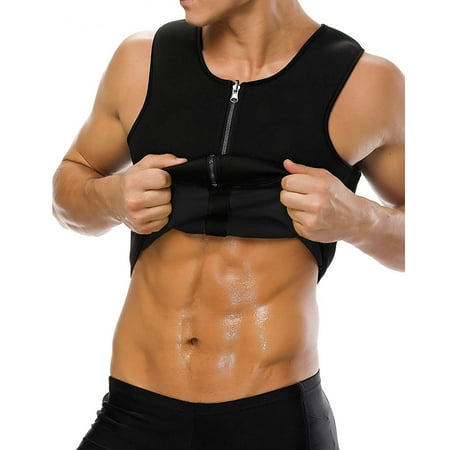 SLIMBELLE Hot Sweat Body Shaper Belly Fat Burner Neoprene Waist Trainer Vest Sauna Suit with Zipper for Weight Loss Gym Workout Tank Top