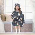 thumbnail image 7 of FORMRS Wearable Blanket Hoodie with Sleeves for Kids Cozy Flannel Sweatshirt, Playful Winter, 7 of 7