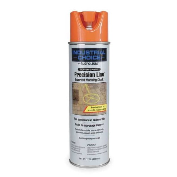 Inverted Marking Chalk Aerosol, 20 oz, APWA Orange, Water -Based