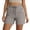 #10Gray, variant on Womens Shorts Elastic Waist Drawstring Zipper Pockets Cuffed Hem Stretchy Summer Casual Shorts